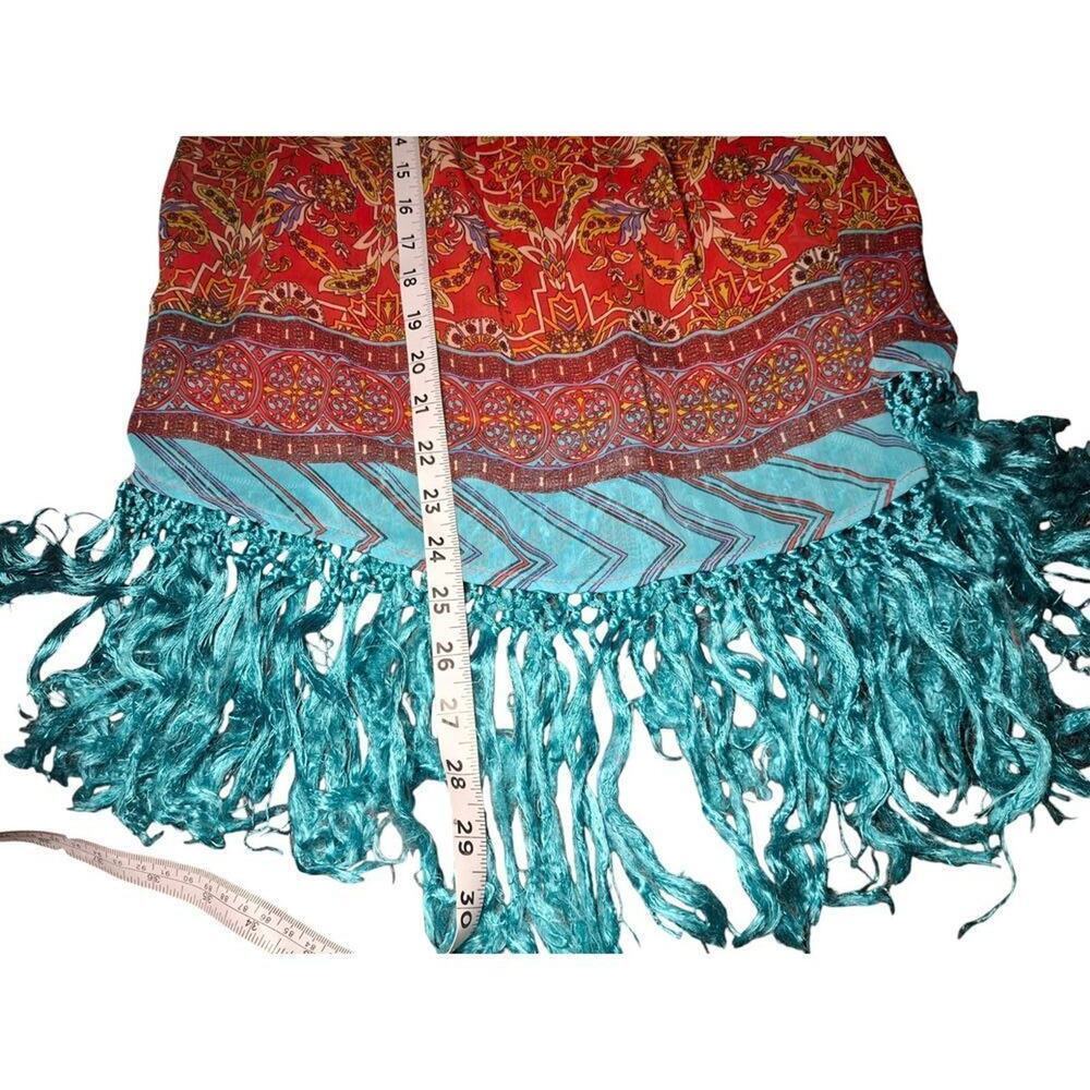 Flying Tomato Boho Strapless Mini Dress Paisley Festival Beach Vacation M - Picture 6 of 12